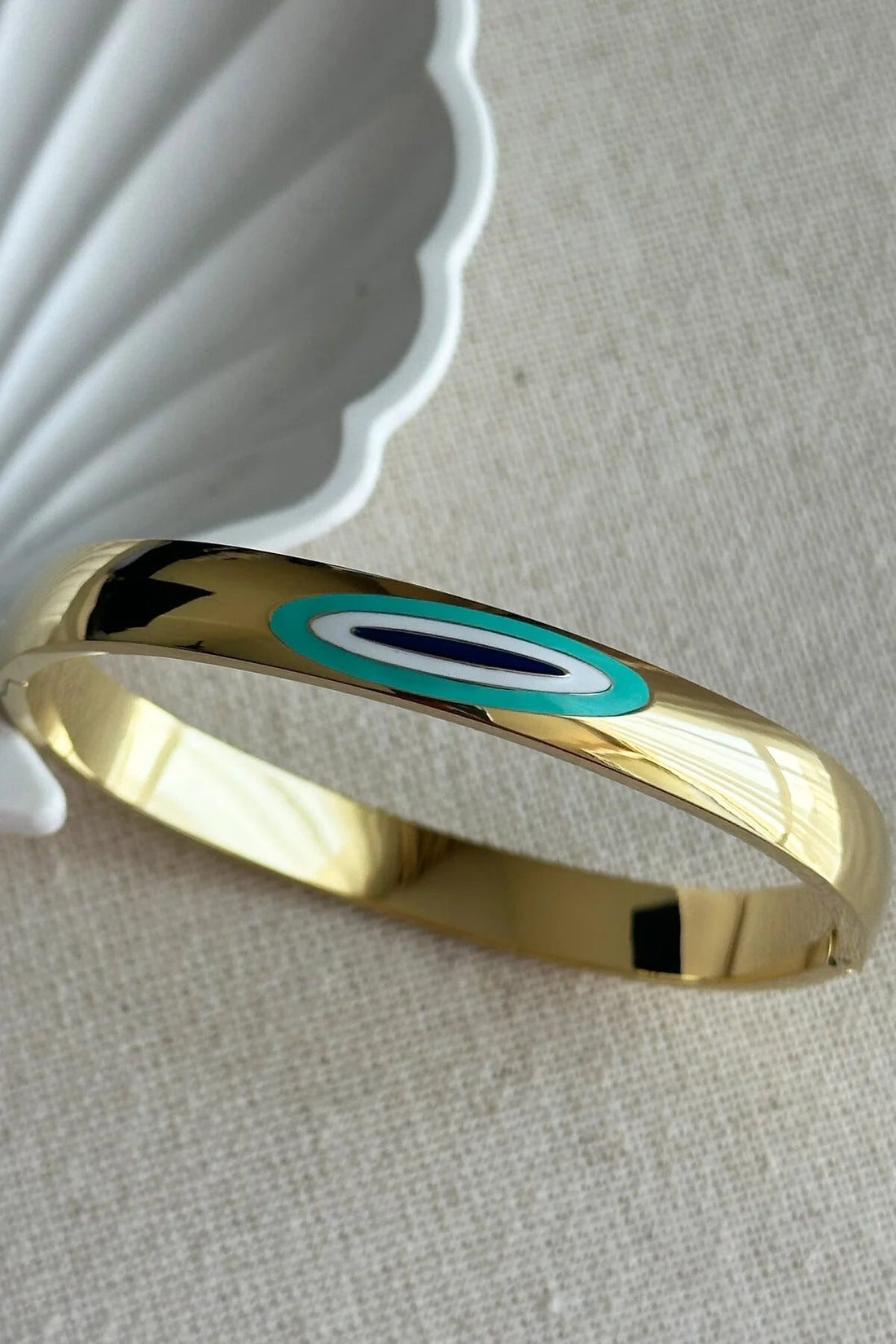 Oval Eye Cuff Bracelet - Sapire Jewellery